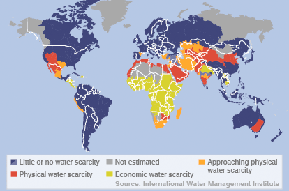 2006 map of water scarcity