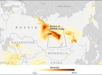 Map of Siberian fires