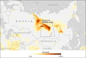 Map of Siberian fires