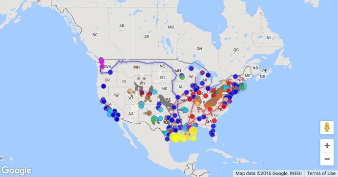 Sierra Club frack map